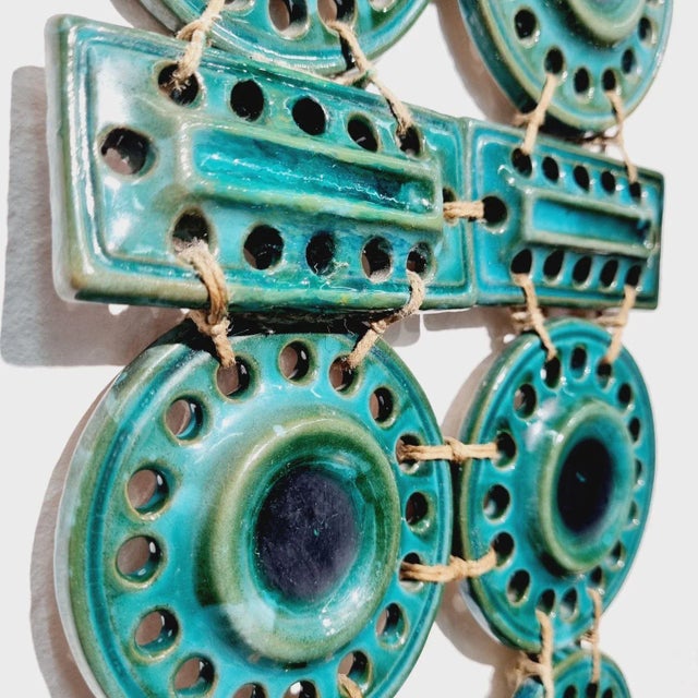 1970s Vintage Industrial Ceramic Wall Decoration, 1970s For Sale - Image 5 of 14