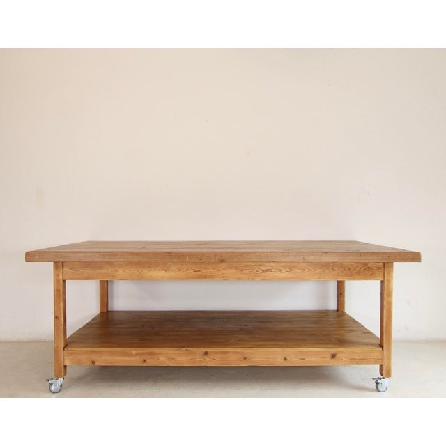 Large Vintage Worktable, 1930s For Sale - Image 9 of 18