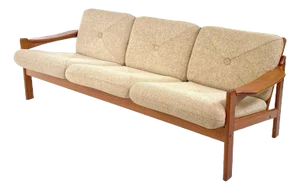 Vintage Danish Design Three-Person Sofa by Niels Bach, 1960s