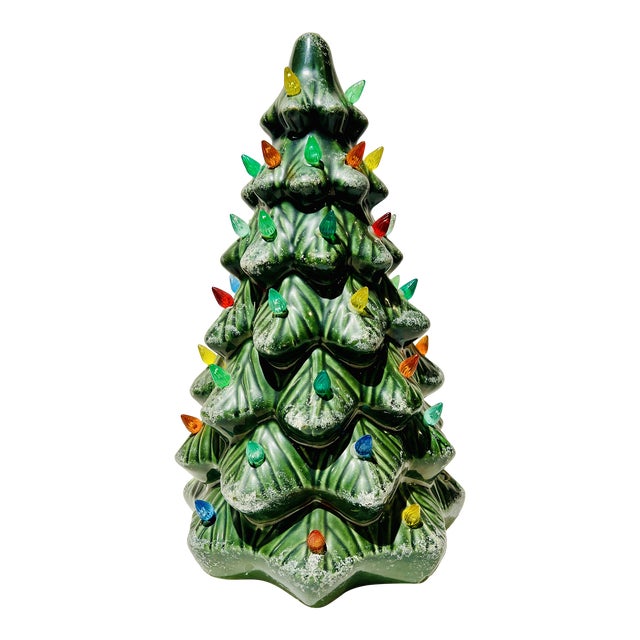 Vintage Ceramic Christmas Tree Decor With Lights! Chairish
