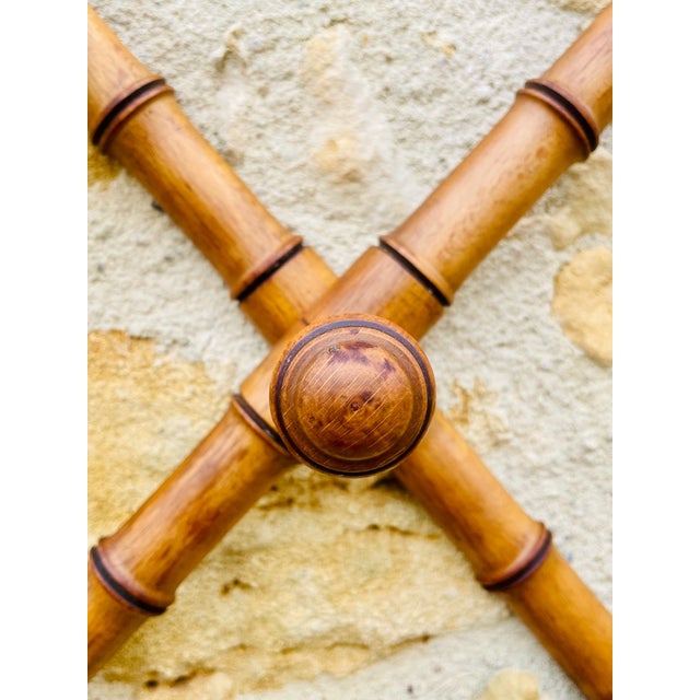 Mid-Century Modern Wall-Mounted Turned Wood Folding Coat Rack, 1920s For Sale - Image 3 of 18