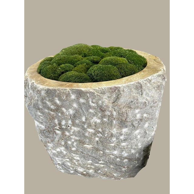 Raw Edge Onyx Planter Pot For Sale - Image 5 of 5