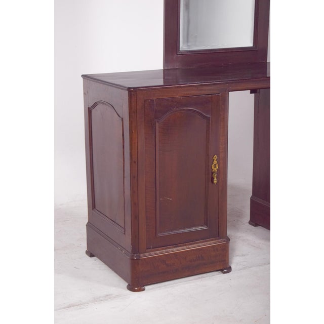 Brown Vintage Portuguese Dressing Table with Mirror, 1920s For Sale - Image 8 of 12