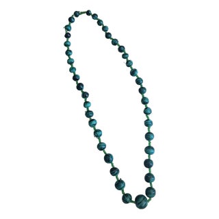 21" Vintage Malachite Graduated Highlighted With Glass For Sale