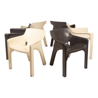 Gaudì Armchairs by Vico Magistretti for Artemide, 1960s, Set of 6 For Sale