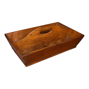 Antique Housekeeper’s Carry, English Oak, Cutlery Tray, Trug, Work Box, Georgian
