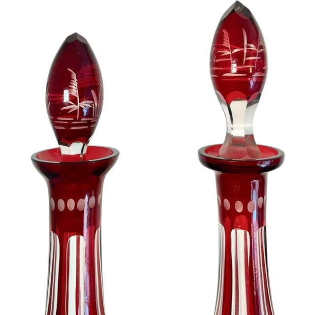 Pair of 1960s Decanters With Stopper by Egermann For Sale In Washington DC - Image 6 of 7