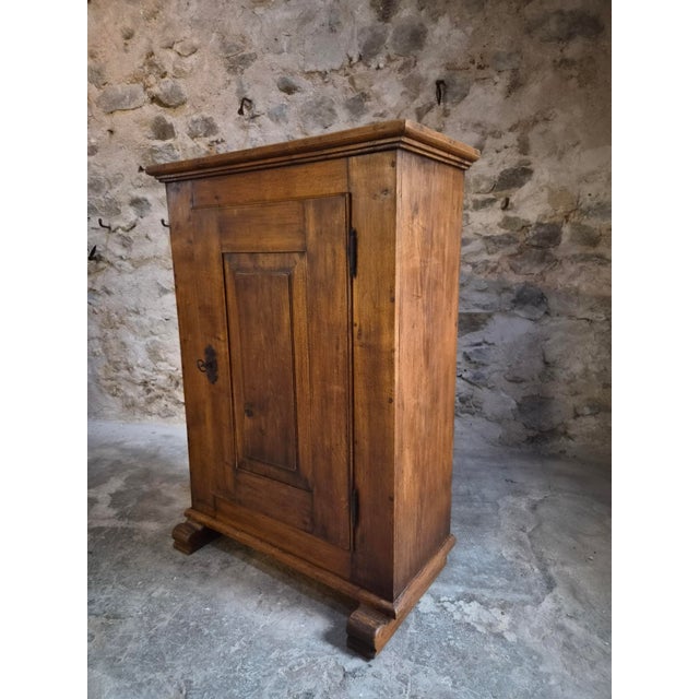 Rustic Antique French Oak Single Door Cupboard, 18th Century For Sale - Image 3 of 18