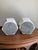White Pair of 14” White Ribbed Ceramic Ginger Jar Vases for Palm Beach Regency & Grandmillennial Decor Plus More! See Photos! For Sale - Image 8 of 8