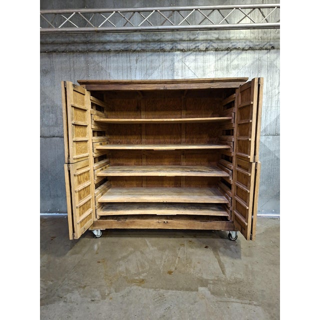 Baker's Cabinet on Wheels in Pine For Sale - Image 4 of 14