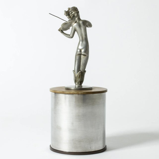 Mid-Century Modern Pewter Jar by Ivar Ålenius-Björk for Ystad-Metall For Sale - Image 3 of 10