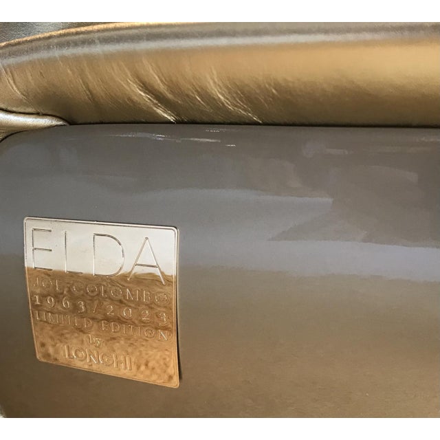 Golden Elda Chair by Joe Colombo for Longhi, Italy, 2010s For Sale - Image 11 of 12