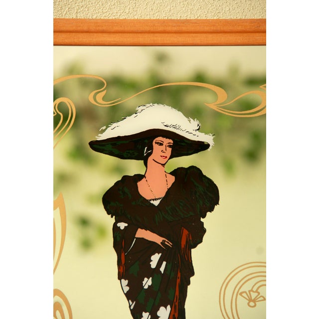 1970s Vintage Vogue Advertising Wall Mirror, Italy, 1970s For Sale - Image 5 of 11