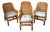 Set of 4 Woven Rattan Arm Chairs For Sale