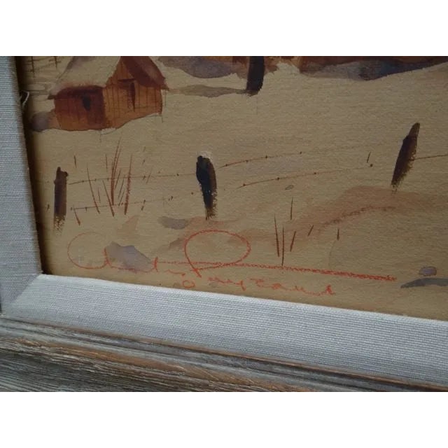 Charles Payzant Double-Sided Western Watercolor For Sale In Los Angeles - Image 6 of 8
