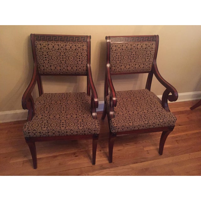 Baker Regency Style Mahogany Dining Table and Chairs | Chairish