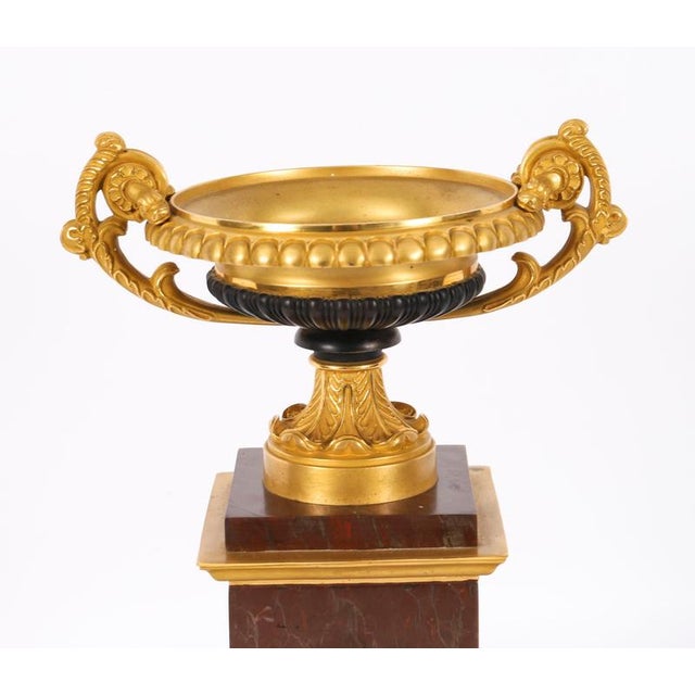 Antique French Grand Tour Ormolu, Bronze and Marble Tazzas, 19th Century, Set of 2 For Sale - Image 6 of 16