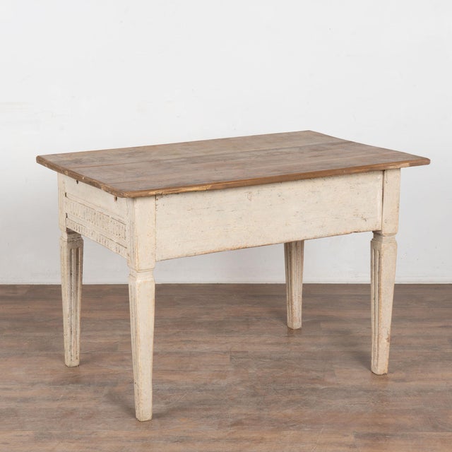 19th Century Original Painted Swedish Pine Side Table Console For Sale - Image 15 of 15