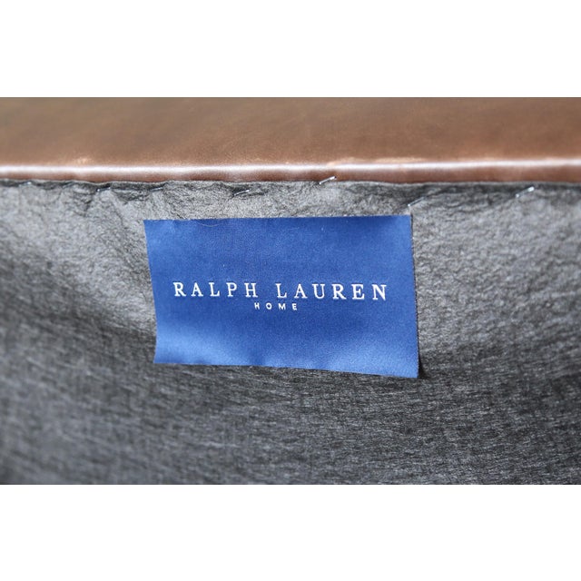 Vintage Pair of Ralph Lauren Hudson St Lounge Chairs in Leather and Stainless Steel For Sale - Image 6 of 11