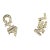 Chanel Gold CC Crystal Cha Nel Letter Asymmetrical Clip on Earrings, A Pair For Sale