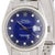 Contemporary Rolex Datejust 16014 Blue Vignette Diamond Dial 36mm Steel White Gold Watch For Sale - Image 3 of 17