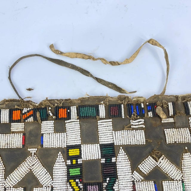 African Early 20th Century Ndebele Beaded Liphotu Married Women's Apron For Sale - Image 3 of 7