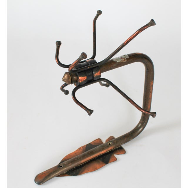 Industrial Vintage 'PeeDee' Japanned Wall Tree Coat / Hat Rack For Sale - Image 3 of 9