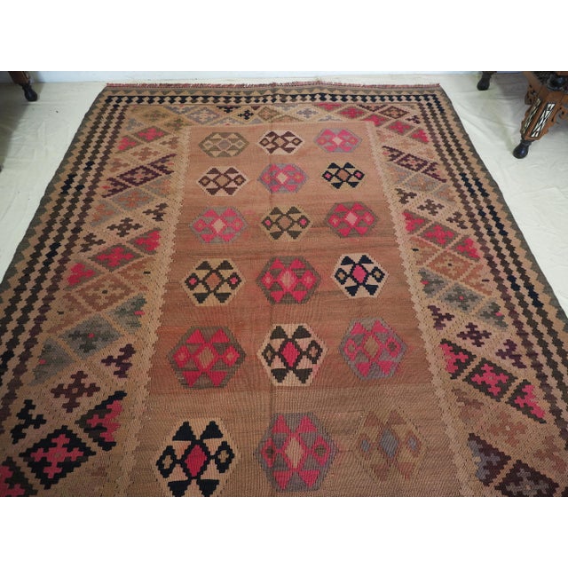 Vintage Afghan Nomadic Kilim Rug For Sale - Image 13 of 18