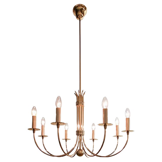 Italian Mid-Century Chandelier by Guglielmo Ulrich, 1945s For Sale