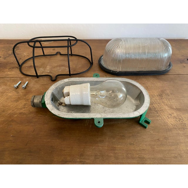 Metal Vintage Industrial KPA 262 Bulkhead Wall Light, 1970s For Sale - Image 7 of 13