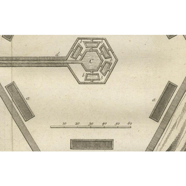 Black Waterworks Structure and Plan in Grand Cairo Aqueduct System, 1776, Paper For Sale - Image 8 of 10