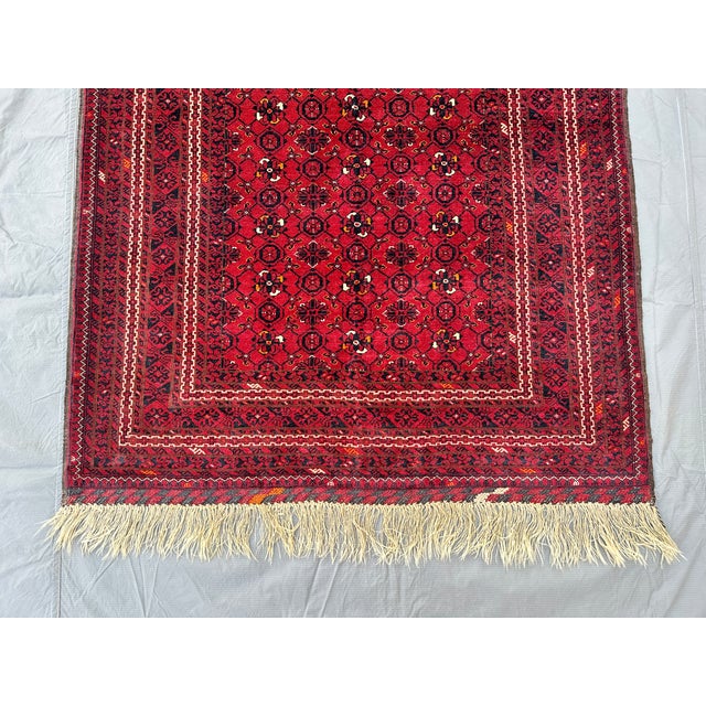 Fine Quality Vintage Afghan Basheri All-Over Lattice Rug - 5'3" X 3'1" For Sale - Image 6 of 8