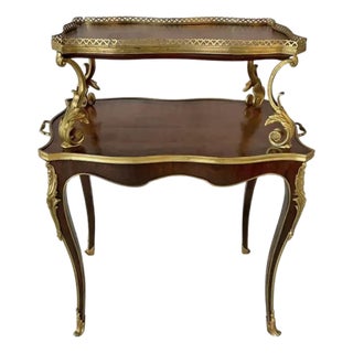 French Louis XV Style Two-Tier Dessert or Tea Table For Sale