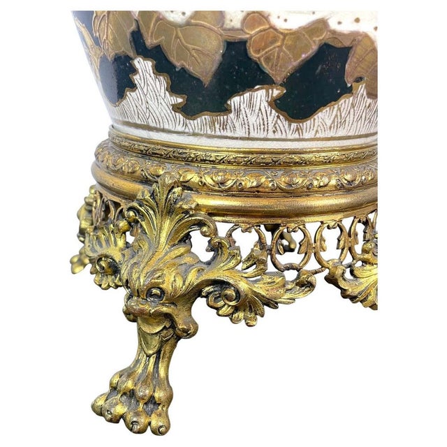 19th Century Japan Satsuma Porcelain Vase and Golden Metal, 1870s For Sale - Image 16 of 18