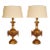 Italian Lamps XL Carved Giltwood Gold Neoclassical Urn Vases Table Lamps - A Pair For Sale