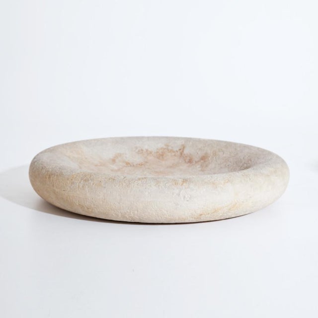 A modernist bowl by artist Lorenzo Burchiellaro. Textured cast aluminum colored in earth tones. Signed underneath...