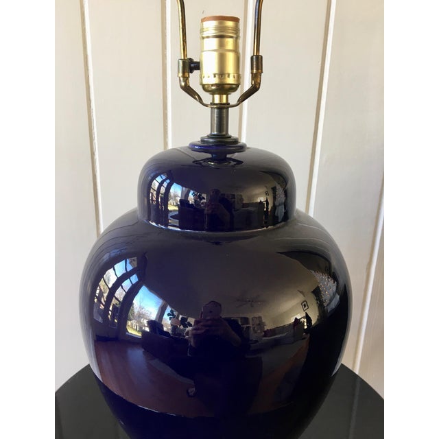 Vintage Blue Ginger Jar Ceramic Lamp Chairish