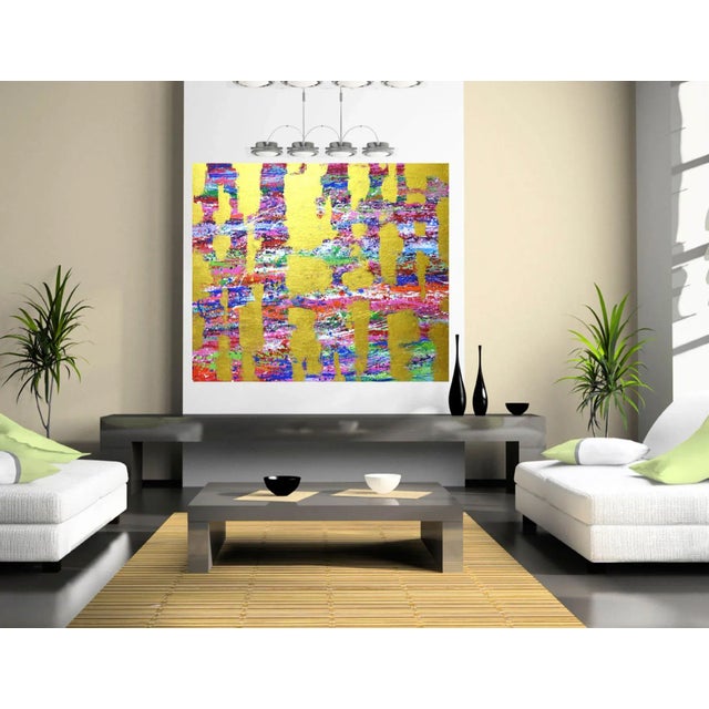 Paint "Expression With Gold 35" Original Painting For Sale - Image 7 of 9
