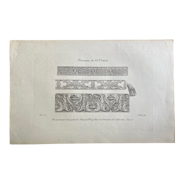Late 19th Century French Decorative Door Crowning Illustration by Nicolas Xavier Willemin For Sale