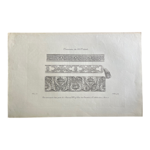 Late 19th Century French Decorative Door Crowning Illustration by Nicolas Xavier Willemin