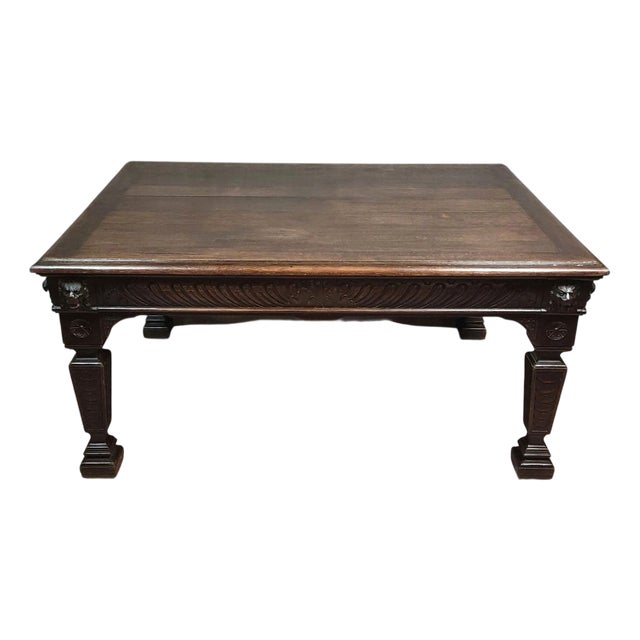 Renaissance Style Table in Oak, 1850 For Sale