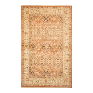 Mogul Collection Hand-Knotted Area Rug - Brown 4' 1" x 6' 7" For Sale