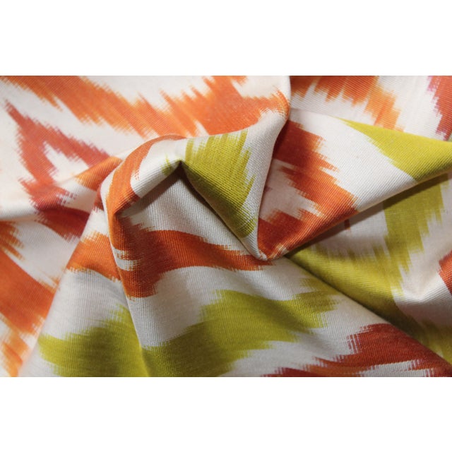 Textile Contemporary Silk Ikat Bohemian Throw Pillow For Sale - Image 7 of 9