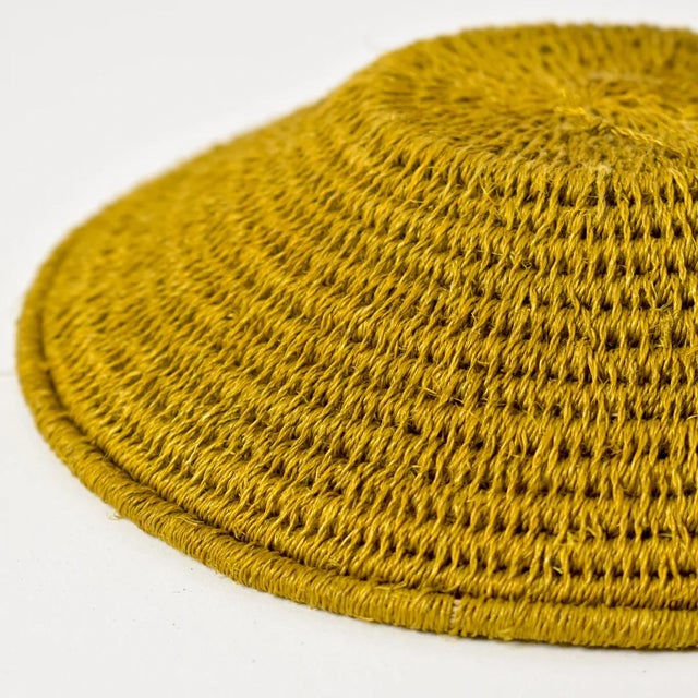 Early 20th Century Early 20th Century Sisal Handwoven Ochre Basket Eswatini 6inch For Sale - Image 5 of 6