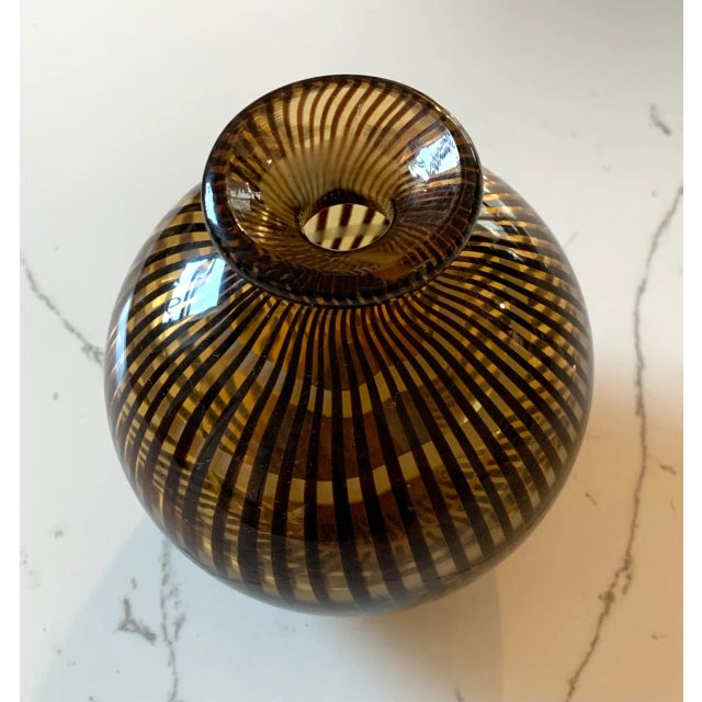 Heavy glass budvase with mid century vibe