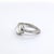 Contemporary Platinum Pear Shaped Rose-Cut Diamond Ring With European Shank - Size ~3.5 For Sale - Image 3 of 9