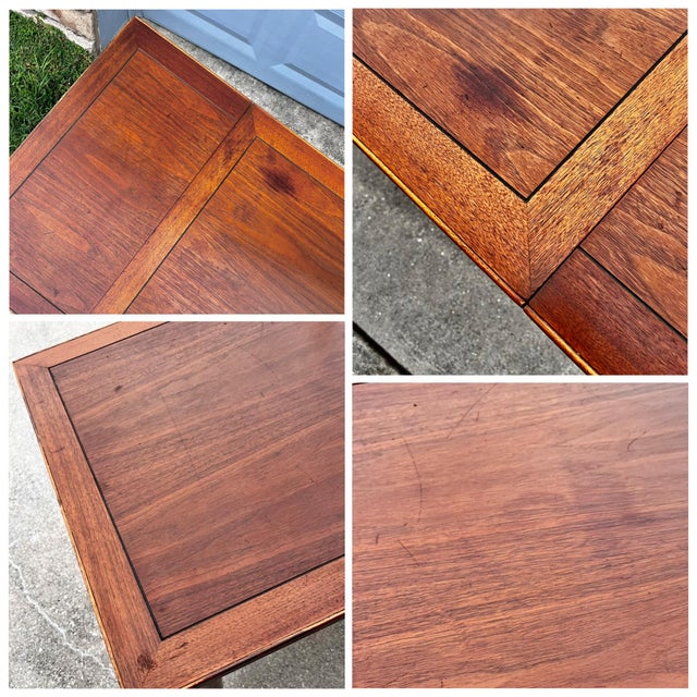 Mid Century Modern Extendable Writing Desk With Drop-Hinge Leaf | by Lane Furniture For Sale - Image 16 of 18