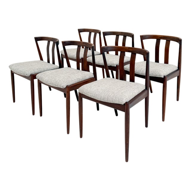 Dining Chairs in Teak by Kai Kristiansen, 1960s, Set of 6 For Sale