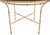 Mid 20th Century Faux Bamboo X Base Round Dining Table For Sale - Image 5 of 6