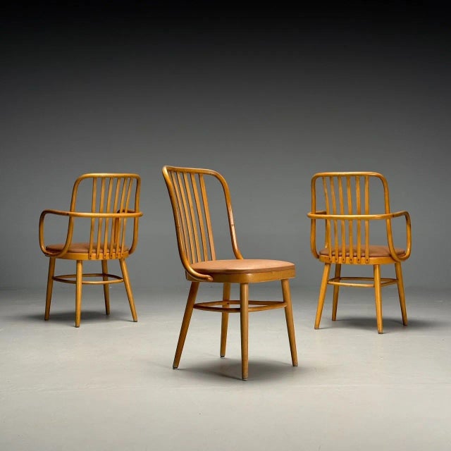 Mid-Century Modern Josef Hoffmann, Ligna, Mid-Century Modern, Bistro Chairs, Czech Republic, 1970s For Sale - Image 3 of 10